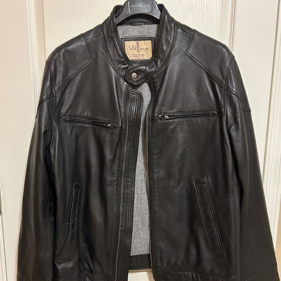 NWOT! Men's Wilson's Leather Black Bomber Jacket - LT - Picture 2 of 9